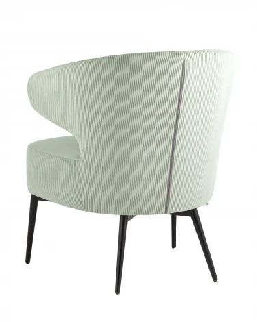 Кресло Stool Group лаунж Royal Stripes велюр фисташковый УТ000036777