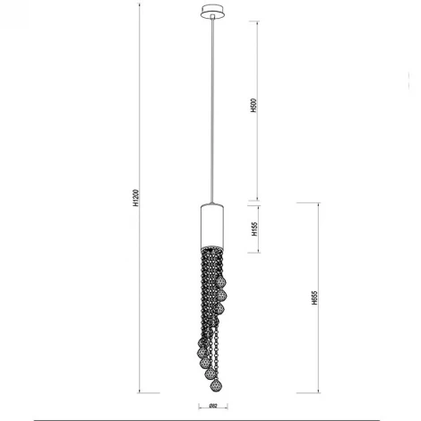 Подвесной светильник Crystal Lux Creek SP1 (220V, на проводе)