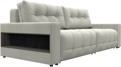 Диван прямой с полками Лига-053 НПБ Лига Диванов (Велюр) арт.128899