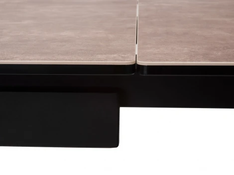 Обеденный стол M-City ALEZIO 160 HYDRA MOKA TL-52 матовая испанская керамика/ черный каркас