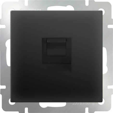 Телефонная розетка RJ-11 (черный матовый) Werkel W1182008 (a051604)