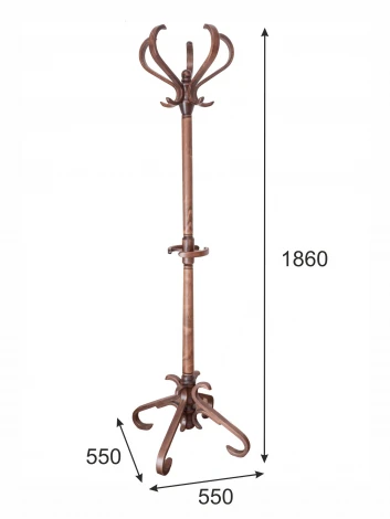 Вешалка напольная В 10Н средне-коричневый от фабрики Mebelik