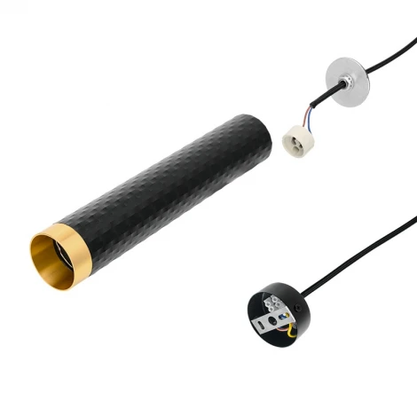 Подвесной светильник Wolta WSL-GU10/P10BG под лампу GU10 Черный / Золотой CELLA