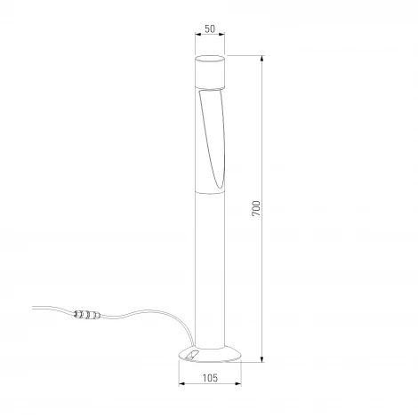 Наземный светильник светодиодный Elektrostandard Recess 35177/F 3000K черный