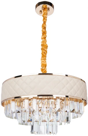 Подвесная люстра Arte Lamp Annabelle A1008LM-6GO (220V, хрусталь, на цепи, круглые)