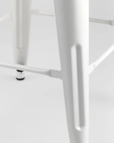 Стул полубарный Stool Group TOLIX WOOD со спинкой белый глянцевый УТ000001190