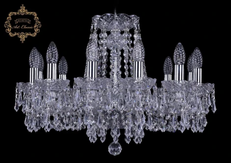 Подвесная люстра Art Classic 11.23 11.23.12.200.Cr.Dr (220V, хрусталь, на цепи, подсвечник, свеча)