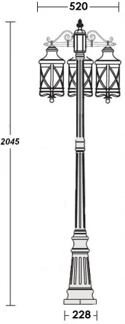 Наземный фонарь Oasis Light LUCERNA 84809B/02 Gb