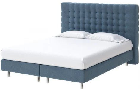 PROxSON Кровать Tallinn Boxspring Lift (Ткань: Велюр Monopoly Прованский синий (792)) 140x200