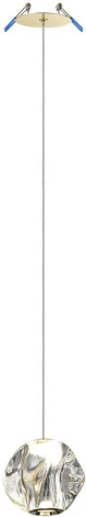 Подвесной светильник Odeon Light Jemstone 5085/5L золото/прозрачный/металл/акрил LED 5W 4000K 240Лм (220V, на проводе, шар)