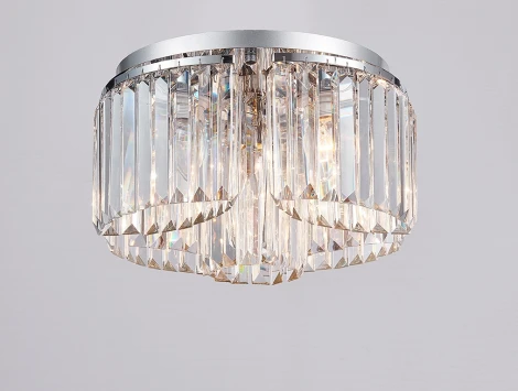 Потолочная люстра буше Newport 4350 4354/PL chrome (220V, хрусталь, круглые)