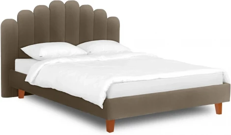 Кровать Queen II Sharlotta L 1600 ОГОГО (арт.577086), (Ткань/Светло-коричневый)
