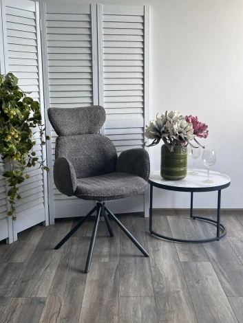 Стул ВАРДИ (VARDY) 360 град.поворот. Темно-серый букле XD841-16 / Серый, ®DISAUR M-City 64284