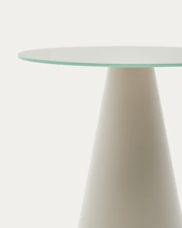 Журнальный столик Wilshire из матового стекла и стали матово-серый Ø50 см La Forma (ex Julia Grup) арт.261699