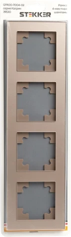 Рамка на 4 поста (шампань) Stekker Катрин 39530