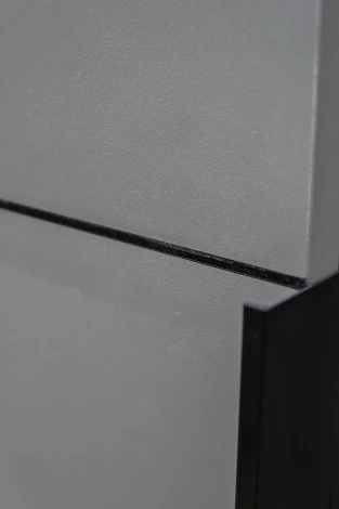 Шкаф Alto двухд c выдвиж ящик, цвет серый Кобальт, дверцы стекло(рифленое) 100*57*228.5см Garda Decor арт.GD-10012-6(риф)