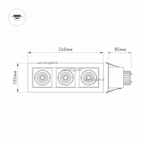 Встраиваемый точечный светильник Arlight CL-KARDAN 024134