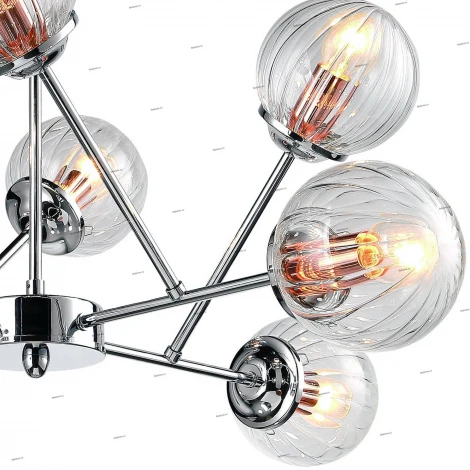 Подвесная люстра Arte Lamp Arancia A9276LM-8CC (220V, паук, молекулы)