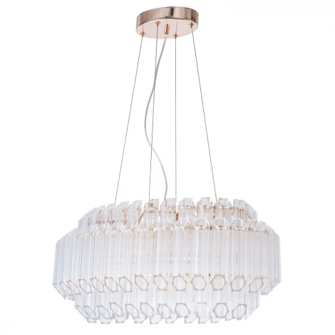 Подвесная люстра Arte Lamp Jastin A2848SP-5GO (220V, хрусталь, на тросе, круглые)