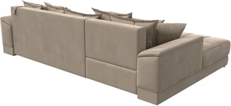 Диван угловой НордСтар левый угол (Бежевый/Велюр) Лига Диванов арт.121105L