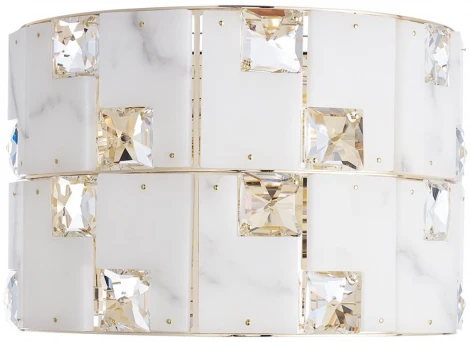 Бра Odeon Light Chessi 5076/2W золото/прозрачный/белый/металл/хрусталь/алебастр E14 2*40W (220V)