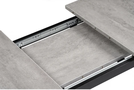 Стол раскладной Notta Колон Лофт 120 25 мм черный матовый / бетон 489608