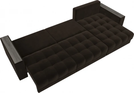 Диван угловой с декором Лига-049 НПБ Лонг Лига Диванов (Велюр) арт.128298