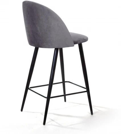 Стул полубарный Top Concept Thomas, бархат серый 27
