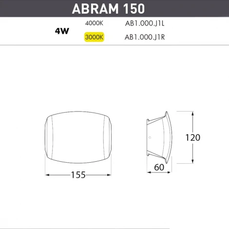 Настенный светильник уличный Fumagalli Abram AB1.000.000.LXJ1L (220V, IP55)