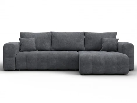 Диван угловой Лига-110 НПБ угол универсальный (ДВП,ДСП,ЛДСП,Брус,Фанера,Велюр/Темно-серый) Лига Диванов 136527