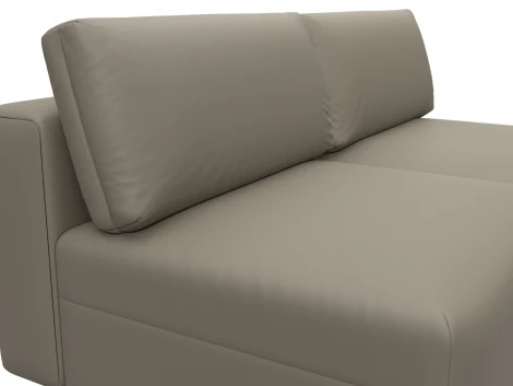 Диван прямой модульный Лига-060 НПБ (ЛДСП,Брус,Фанера/Пластик/Экокожа/Бежевый) Лига Диванов 130048