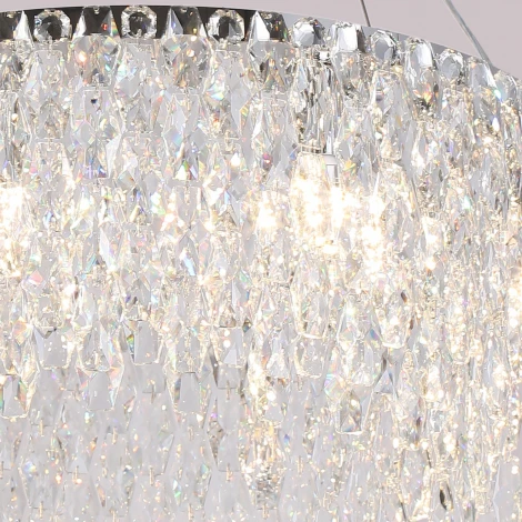 Подвесная люстра хрустальная ILLUMICO IL5051-500PZF-25 CH ELITE