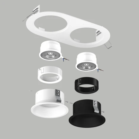 Встраиваемый светильник под LED модуль/ламп МR16 Lightstar Domino D6560607WBMOD (220V)