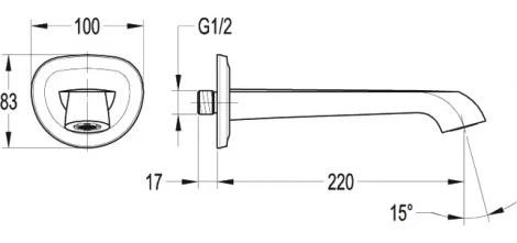 Излив Cezares Liberty F SC 01 для ванны