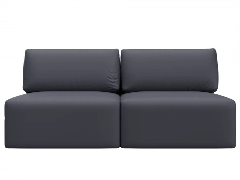 Диван прямой модульный Лига-060 НПБ (ЛДСП,Брус,Фанера/Пластик/Экокожа/Серый) Лига Диванов 130051