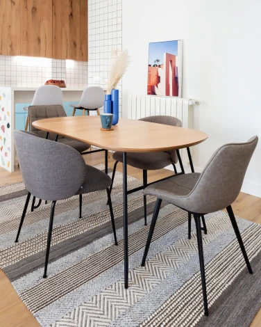 Обеденный стул La Forma (ex Julia Grup) Adam (Бежевый/ Пена,Сталь,Фанера)