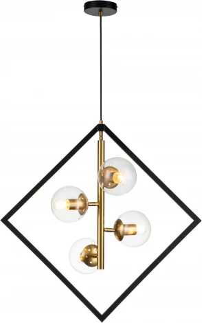 Люстра подвесная Faccetta V000106 (13005/A/4P Black) (220V, на проводе, шар)