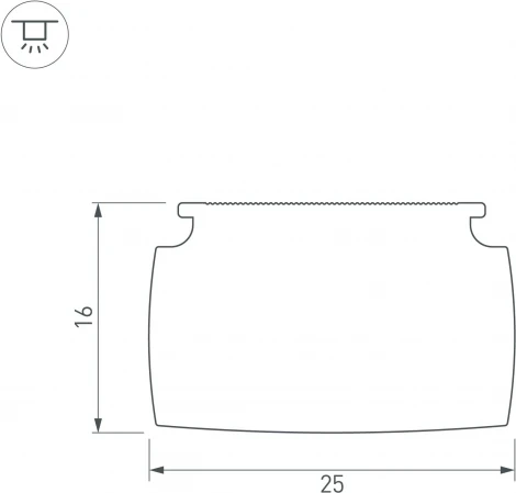 Экран SL-LINE-W20-145deg-2400 BLOCK FROST-PM (Arlight, Пластик) 041797