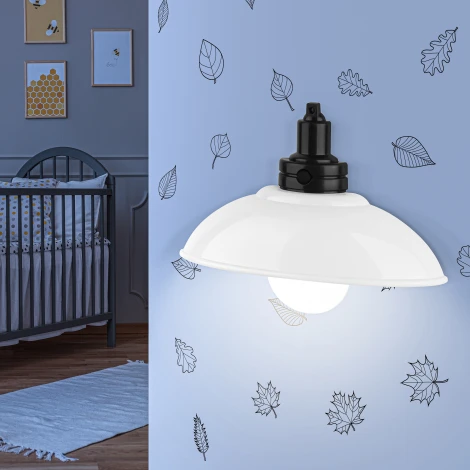 Ночник светодиодный с выключателем на батарейках ЭРА NLED-487-1W-SW-W