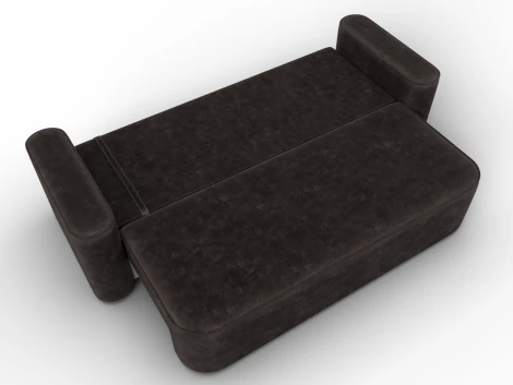 Диван прямой Лига-118 НПБ (ДСП,ЛДСП,Брус,Фанера,Велюр/Коричневый) Лига Диванов 137071