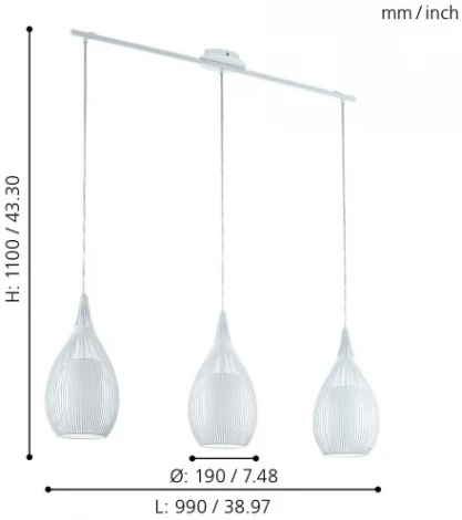 Подвесной светильник Eglo Razoni 94388