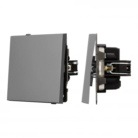 Механизм выключателя одноклавишный проходной SWT-TENDO-MKP1-PL-GR (230V, 10A) (Arlight) 054042