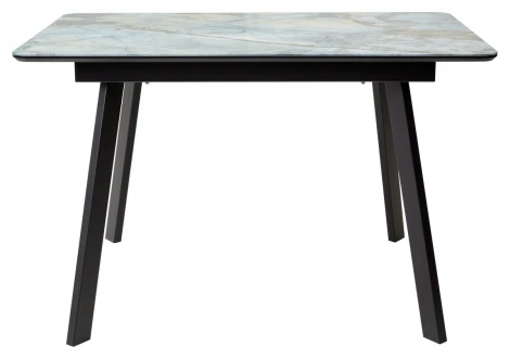 Стол АРУБА 120 нераздвижной МАГЕЛЛАН, стекло/ ЧЕРНЫЙ каркас