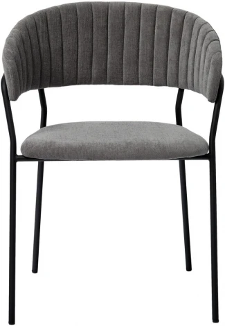 Комплект из 4-х стульев Turin серый вельвет с чёрными ножками Bradexhome арт.FR 0556K