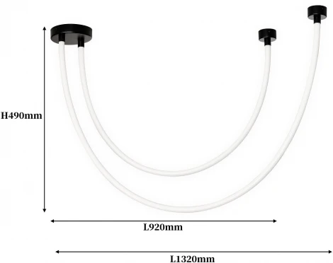 Подвесной светильник с гибким неоном Favourite Pipeline 4217-2U (LED, 220V)