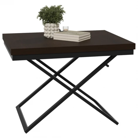Стол-трансформер Манхэттен венге темный/черный Mebelik 009578