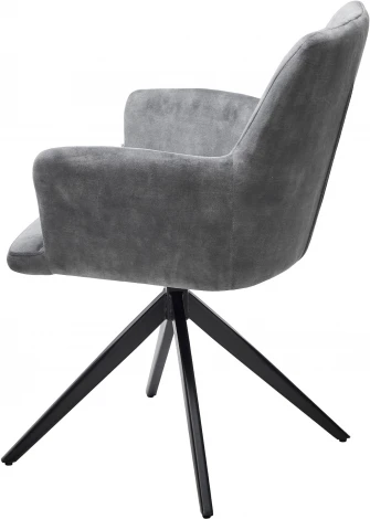 Стул DANTE 360 град. поворот UF912-09 античный светло-серый, велюр без пальчиковый"/черный М-City 629M05653"