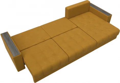 Диван угловой с декором Лига-049 НПБ Лонг Лига Диванов (Велюр) арт.128300