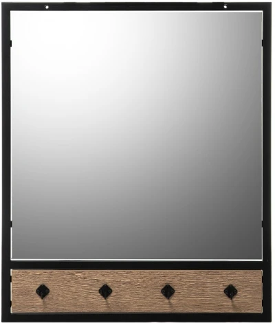 Настенная вешалка Woodville Персей дуб велингтон / черный матовый 420988