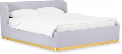 Кровать Vibe 1600 ОГОГО (арт.748485), (Шенилл,Ткань/Сиреневый)